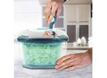 Nicer Dicer Chef Centrifuga Professionale Per Insalata Con Coperchio | Set Di 4 Accessori, Contenitore Di Raccolta, Setaccio Per Centrifuga, Capacità 5,2 Litri, Centrifuga Per Verdure