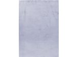Pouffy Tappeto Soffice Pelo Corto Rettangolo 160X230Cm Argento