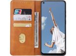 Smartphonica Oppo A52 Custodia In Pelle Con Chiusura Magnetica E Porta Carte A Libro - Marrone
