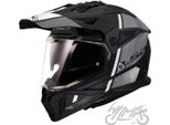 LS2 MX702 Casco Da Motocross Pioneer Ii Hill, Nero Opaco/Bianco, S (55/56)