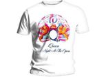 Queen - Maglietta "A Night At The Opera"" Uomo/Donna Unisex RO2674 (S) (Bianco)"