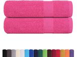 Vidaxl Asciugamani Da Doccia 2 Pz. Rosa 70X140 Cm 360 G/M² 100% Cotone
