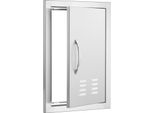 Succebuy Porta Di Accesso Al Barbecue, 356 X 508 Mm, Porta Singola Per Cucina Esterna. Montata Ad Incasso In Acciaio Inox. Montaggio Verticale A Parete Con Maniglia E Aperture Di Ventilazione Per Isola Barbecue E Stazione Barbecue
