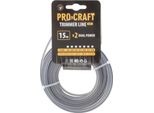 Procraft KV/J-2,7/15 Filo Da Taglio Con Rinforzo 2,7 Mm 15 M Quadrati