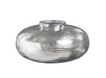 Riess-Ambiente Vase Abstract Orient - Modern Deko 35Cm Silber Rund Metall Hammerschlag-Design