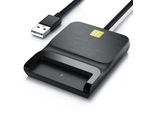 CSL Speicherkartenleser USB SmartCard Reader / Chipkartenleser - USB 2.0 High Speed, Cardreader für SIM Cards, SD, MicroSD, für Mac OS X & Windows 7-11