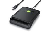 CSL Speicherkartenleser USB C, NFC, SmartCard Reader, SIM Kartenlesegerät, ISO 7816, ISO 14443, Mac OS, Windows 7–11, Personalausweis, Krankenkassenkarten, Bankkarten