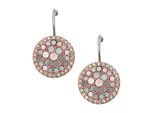 Fossil JF01737 Orecchini Da Donna In Acciaio Inossidabile Rosa Madreperla Vetro Pietra