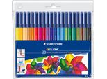 Penne In Fibra Staedtler Noris Club, Rotonde, Set Di 20 Pezzi