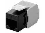 Goobay 90692 Modulo Keystone RJ45 Cat 6?, Utp, Nero - Larghezza 17,1 Mm, Tipo A Coccodrillo, Morsettiera Per Montaggio Lsa (Senza Attrezzi)
