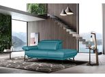 Ottomane Egoitaliano "Anais, Erstklassiges Designsofa, Breite 179 Cm, FußFarbe Schattengrau", Blau (TüRkis), Sofas, B/H/T: 179Cm X 74Cm X 106Cm, Leder Carezza, Ottomane Rechts, Armlehne Links, Leder -Artikel Bull – Kat. B: Der Artikel Bull Ist Ein Geschliffenes, Pigmentiertes Und Behandeltes Rindsleder Mit Einer Dicke Von 1, 3-1, 5 Mm. Dieses Leder Zeigt Eine Ziemlich Weiche Hand Mit Einem Halb Un