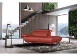 Ottomane Egoitaliano "Anais, Erstklassiges Designsofa, Breite 179 Cm, FußFarbe Schattengrau", Rot (Marsala), Sofas, B/H/T: 179Cm X 74Cm X 106Cm, Leder Bull, Ottomane Rechts, Armlehne Links, Leder -Artikel Bull – Kat. B: Der Artikel Bull Ist Ein Geschliffenes, Pigmentiertes Und Behandeltes Rindsleder Mit Einer Dicke Von 1, 3-1, 5 Mm. Dieses Leder Zeigt Eine Ziemlich Weiche Hand Mit Einem Halb Undur