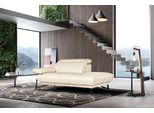 Ottomane Egoitaliano "Anais, Erstklassiges Designsofa, Breite 179 Cm, FußFarbe Schattengrau", Beige (Cremeweiß), Sofas, B/H/T: 179Cm X 74Cm X 106Cm, Leder Bull, Ottomane Rechts, Armlehne Links, Leder -Artikel Bull – Kat. B: Der Artikel Bull Ist Ein Geschliffenes, Pigmentiertes Und Behandeltes Rindsleder Mit Einer Dicke Von 1, 3-1, 5 Mm. Dieses Leder Zeigt Eine Ziemlich Weiche Hand Mit Einem Halb U