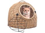 Vidaxl Cestino Per Gatti 60X45X45 Cm Vimini Naturale