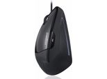 Perixx PERIMICE-513 L - Mouse - Ergonomico - Mancino - Ottico - 6 Pulsanti - Cablato - Usb - Nero