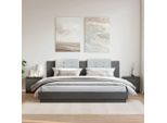 Comodini 2 Pz. Grigio 40X30,5X40 Cm In Legno Di Pino Massiccio