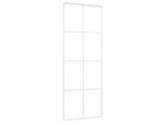 Vidaxl Porta Scorrevole Esg In Vetro E Alluminio 76X205 Cm Nero