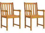 Vidaxl Sedie Da Giardino 2 Pz. Legno Massiccio Di Acacia
