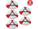 Testine Di Ricambio Per Mop In Microfibra Per Vileda Turbo 2In1 Easywring Spin Mop Per O-Ceder 360 Rotary Floor Mop Confezione Da 5
