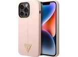 Guess Guhcp14Xsltgp Iphone 14 Pro Max 6,7 Rosa/Rosa Custodia Rigida In Silicone Triangolo