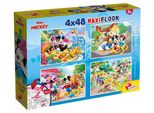 Puzzle Supermaxi Bifacciale 4X48El. 35X25Cm Mickey Mouse. 86610 Lisciani P12