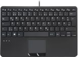 Perixx PERIBOARD-525 De B, Mini Tastiera Usb Con Touchpad, Nero