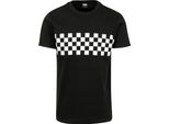 T-Shirt Uomo Urban Classics Check?Panel Tee Nero/Bianco - L