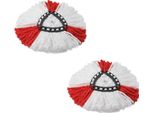 Testine Di Ricambio In Microfibra Per Mop Vileda Turbo 2In1 Easywring Spin, Per Mop Rotante O-Zeder 360, 2 Pezzi.