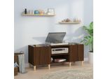 The Living Store Armadio A Pannello Effetto Rovere Marrone 121X38X48 Cm Materiale Legno