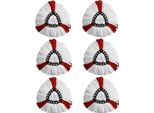 6 X Testine Di Ricambio Per Mop Vileda Vileda Easy Wring & Clean Turbo