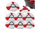 Vileda Turbo 2In1 Easywring Spin Mop, Testine Di Ricambio Per Mop, Mop In Microfibra, Per Mop Per Pavimenti Rotanti O-Zeder 360, Alta Qualità, 7 Pezzi