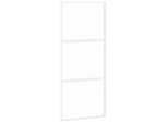Vidaxl Porta Scorrevole Bianca 90X205 Cm In Vetro Temperato E Alluminio