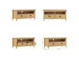 Vidaxl Mobile Tv Hill Marrone Miele 110X40X47 Cm Pino Massiccio - Mobile Tv - Mobili Tv - Mobili Tv - Credenza