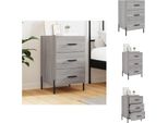 Vidaxl Comodino Grigio Sonoma 40X40X66 Cm Materiale A Base Di Legno - Comodini