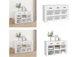 Vidaxl Credenza Bianca 100X30X59,5 Cm Materiale A Base Di Legno - Credenza - Credenza - Armadio - Armadio Portaoggetti