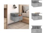 Vidaxl Comodino Sospeso Grigio Cemento 40X31X27 Cm Materiale Legno - Comodini