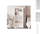 Vidaxl Libreria Bodo Bianco 80X38X180 Cm In Pino Massiccio 5 Scomparti - Librerie & Librerie