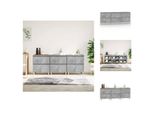 Vidaxl Credenze 3 Pz. Grigio Cemento 60X35X70 Cm Materiale A Base Di Legno - Credenze