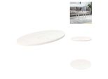 Vidaxl Piano Da Tavolo Bianco 80X40X2,5 Cm In Legno Massiccio Di Pino Ovale - Piani Da Tavolo
