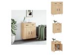 Vidaxl Credenza Sonoma-Quercia 69,5X34X90 Cm Materiale A Base Di Legno - Credenze