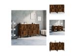 Vidaxl Credenze 2 Pz. Rovere Affumicato 60X35X70 Cm Materiale A Base Di Legno - Credenze