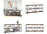 Vidaxl Tavolo Consolle In Rovere Fumé 160X30X75 Cm In Legno E Ferro - Tavolo Consolle - Tavoli Consolle - Tavolo - Tavolo Da Corridoio