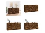 Vidaxl Credenze 2 Pezzi. Materiale A Base Di Legno Di Quercia Fumé - Credenza - Credenze - Credenza - Credenza