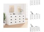 Vidaxl Credenze 2 Pz. Materiale A Base Di Legno Bianco - Credenze