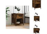 Vidaxl Comodino Rovere Fumé 40X42X50 Cm Materiale A Base Di Legno - Comodini
