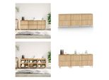 Vidaxl Credenze 3 Pezzi Rovere Sonoma 60X35X70 Cm Materiale A Base Di Legno - Credenza - Credenze - Armadio - Armadio Portaoggetti