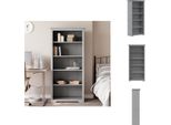Vidaxl Libreria Bodo Grey 80X38X180 Cm In Pino Massiccio 5 Scomparti - Librerie E Scaffali