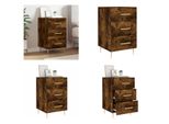 Vidaxl Comodino In Rovere Fumé 40X40X66 Cm - Comodino - Comodini - Armadio - Comodino