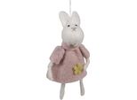 Clayre & Eef Ciondolo Pasquale Coniglio 13 Cm Rosa Sintetico