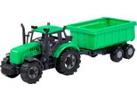 Trattore Con Rimorchio Ribaltabile Giocattolo Verde Scala 1:32 Plastica